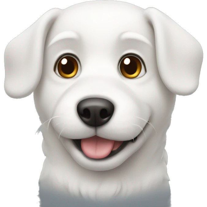 cute white dog emoji
