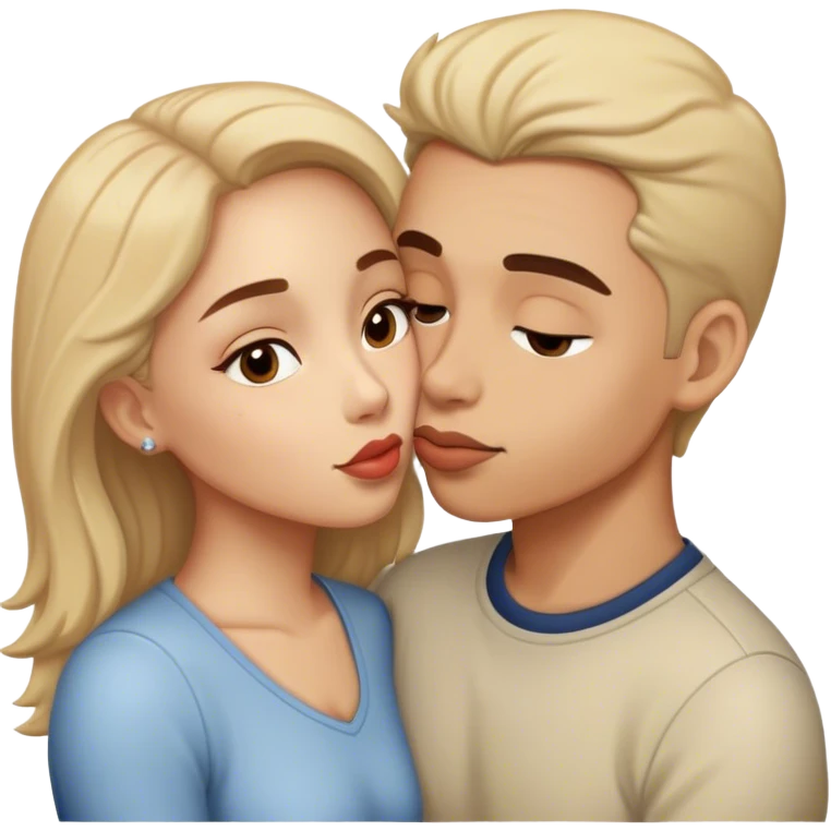 Kissing my love emoji