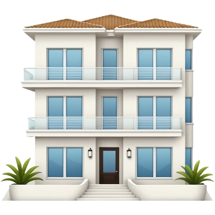 white 3 floor modern luxurious villa emoji
