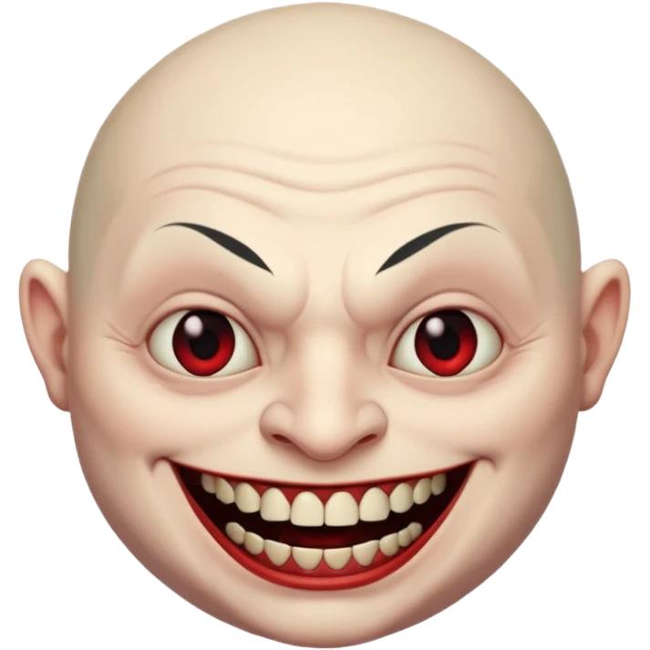 Bald fat vampire smiling emoji