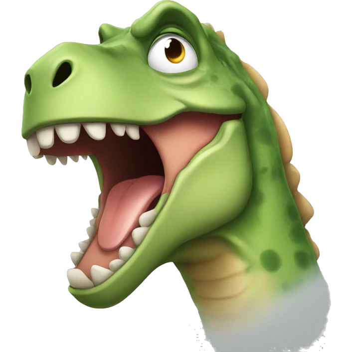 Dinosaur crying emoji