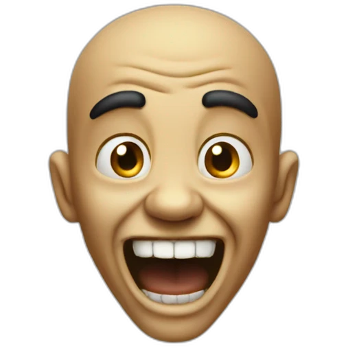Scary guy laughing malnourished scary emoji