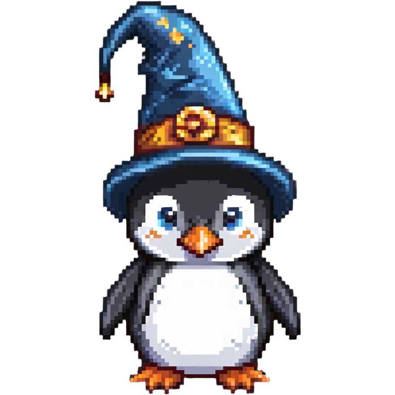 penguin wizard emoji