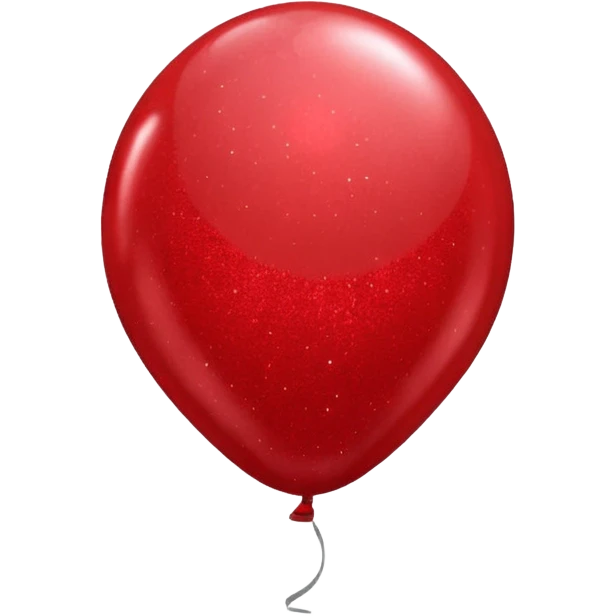 red glitter baloon chat emoji