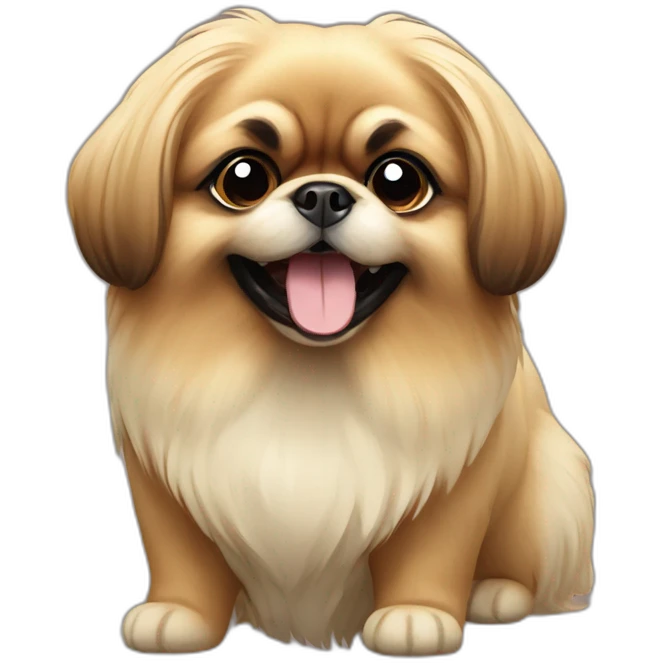 pekingese happy emoji