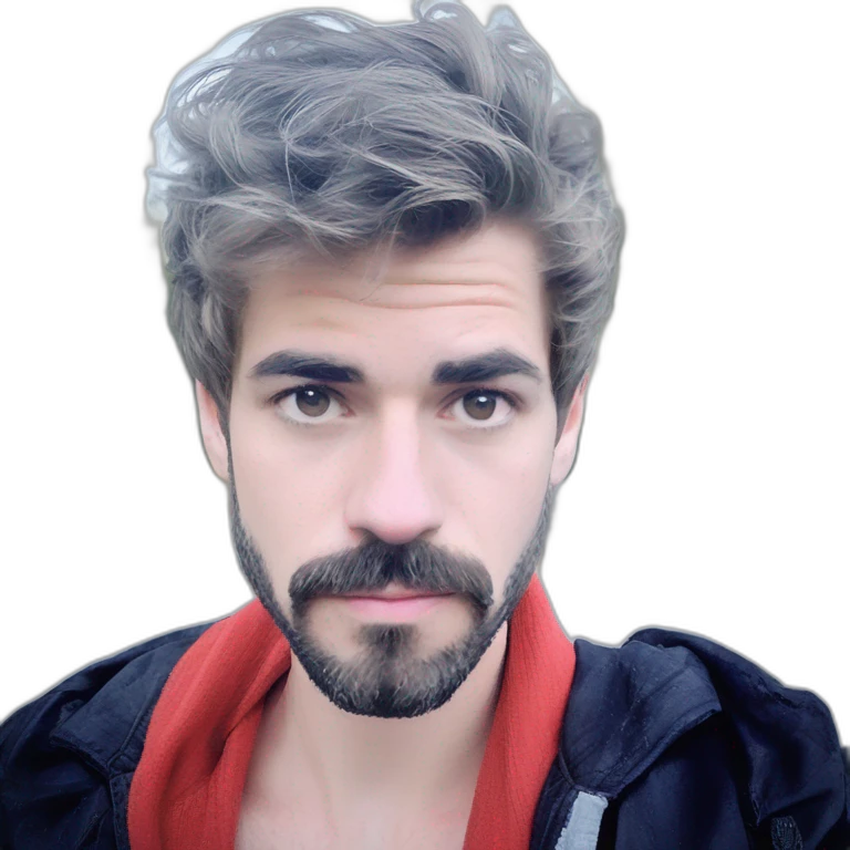 outdoors solo gaze beard jacket emoji