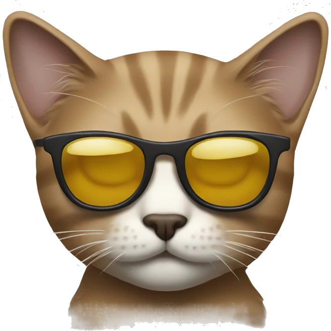 Cat with sunglasses emoji
