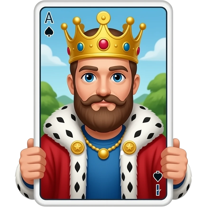 King Holding big Tarot Card emoji