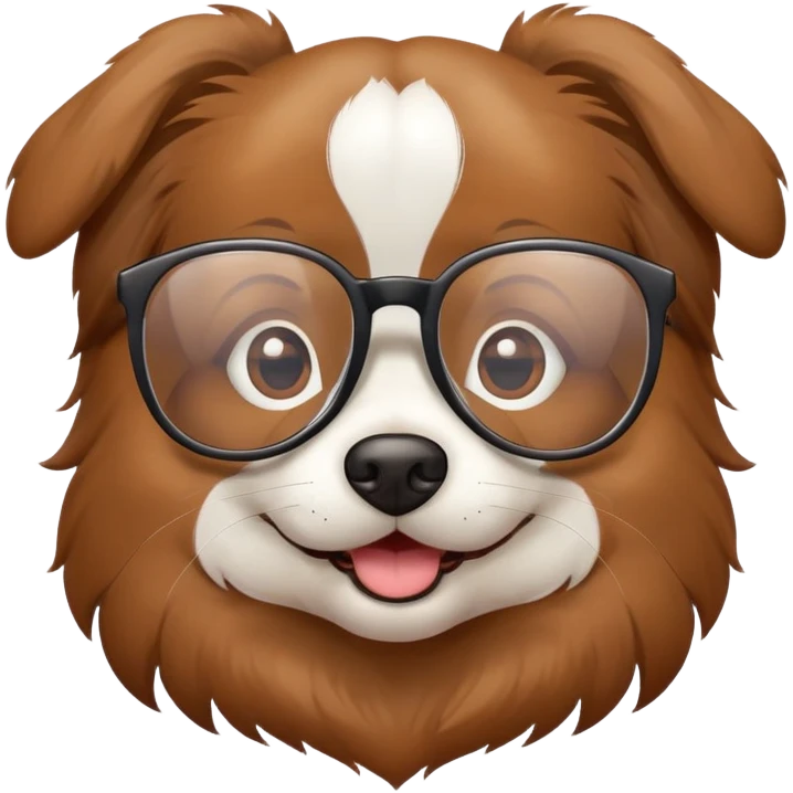 Dog with glasses emoji