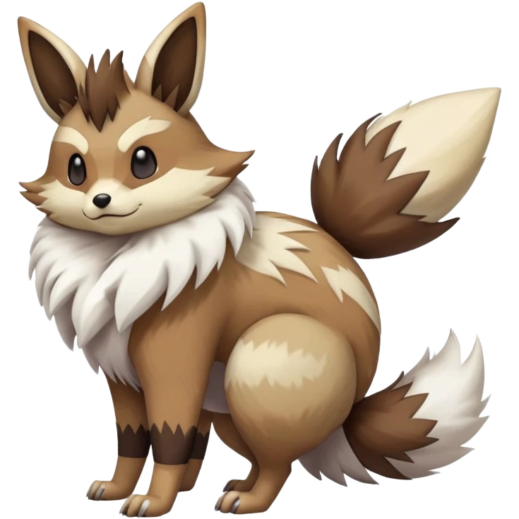zigzagoon-Eevee-linoone-furret-Fakémon-hybrid-creature (full body)  emoji