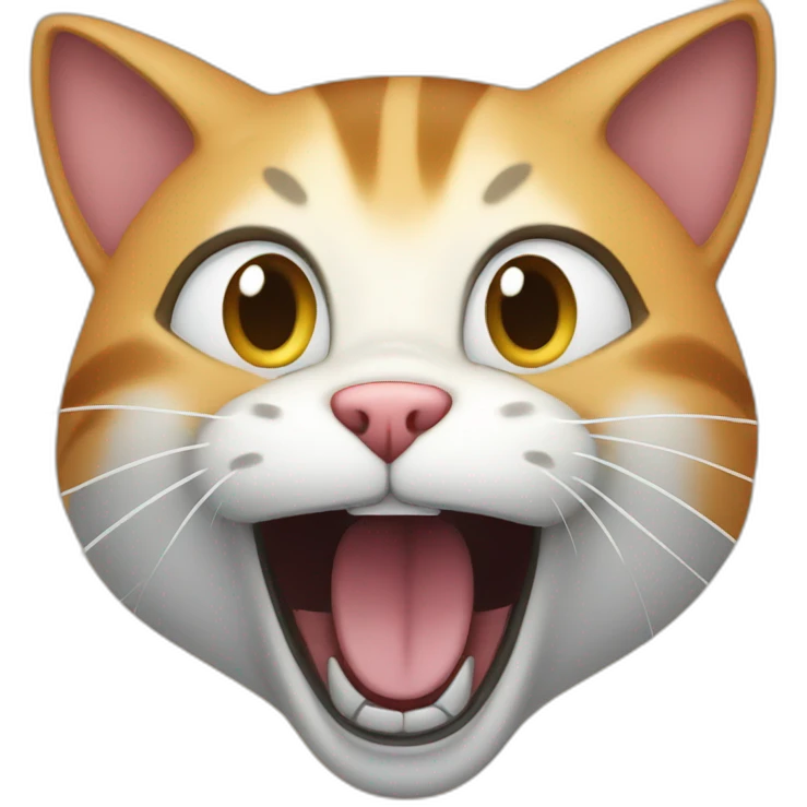 screaming cat happy  emoji