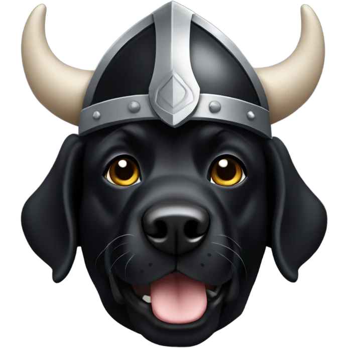 Black lab Viking emoji