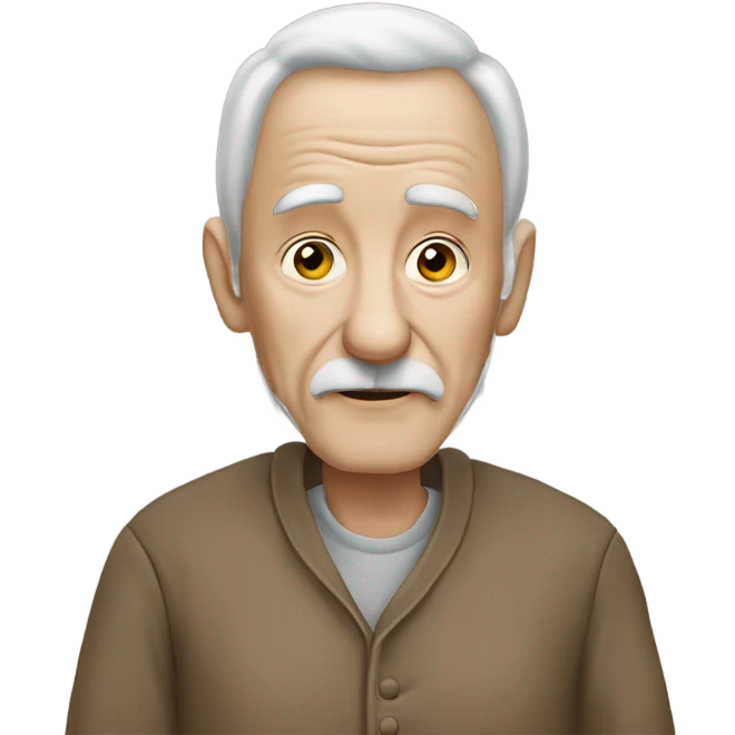 Lonely old man on iPad ￼ emoji