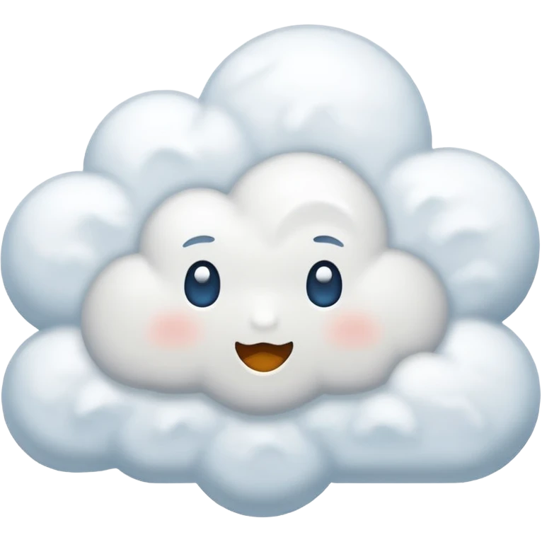 a normal cloud that is snowing  emoji