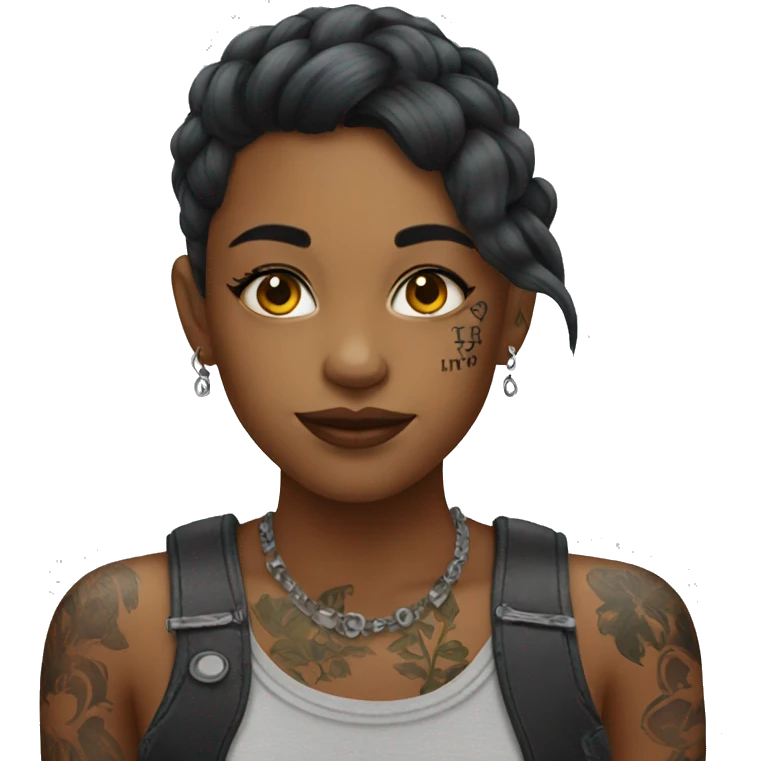 Girl with tattoos  emoji
