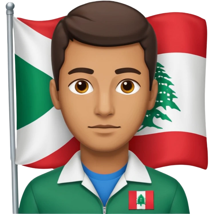 A guy with a lebanese flag emoji