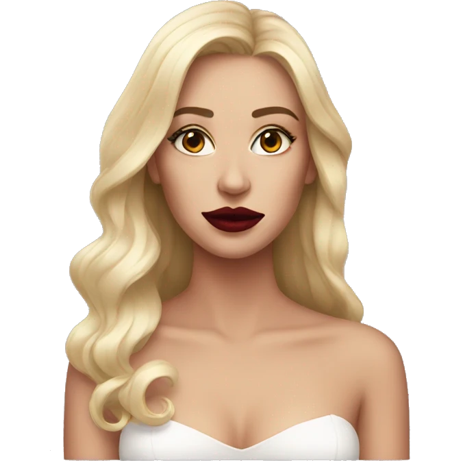 dark red lipstick emoji