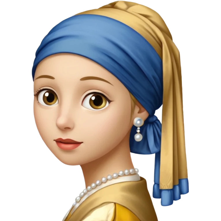 Girl with a Pearl Earring painting emoji