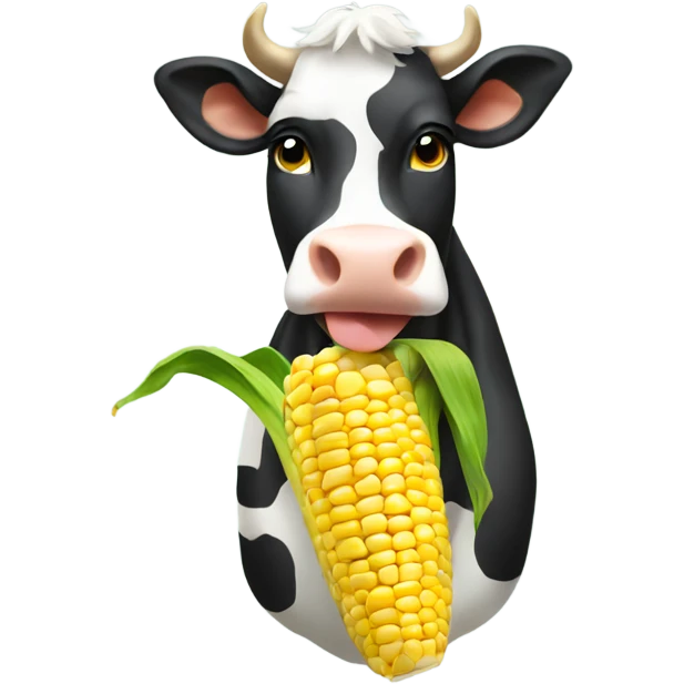 Cow eating corn emoji
