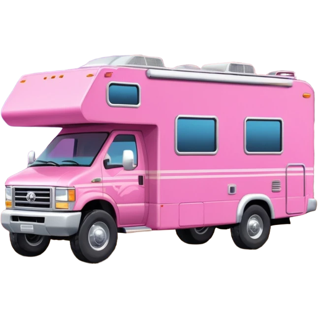 Streamlined Barbie styled motor home rv off-roading rock-climbing 4x4 desert Winnebago  emoji