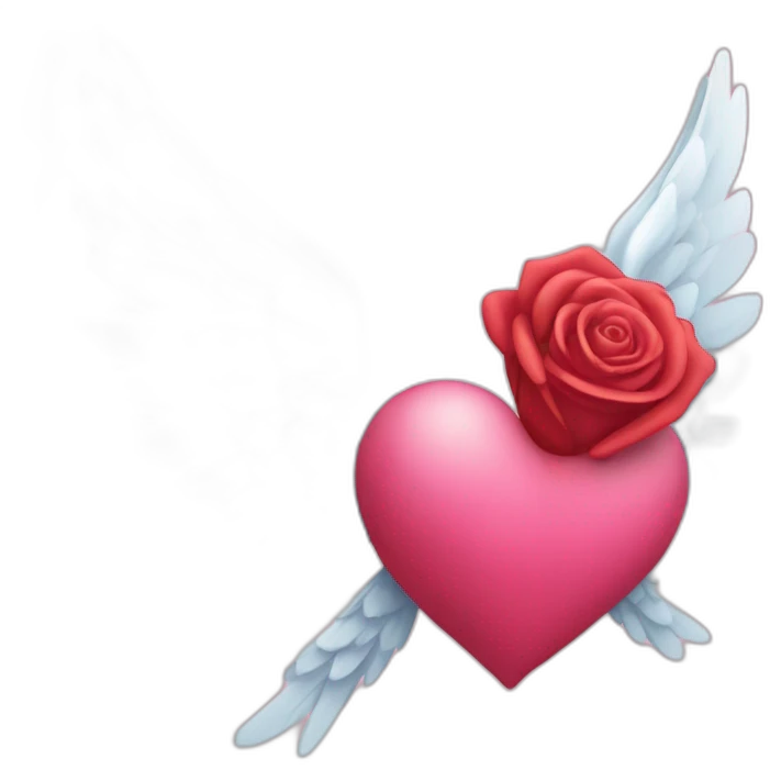 Coeur Rose Avec Des Ailes emoji