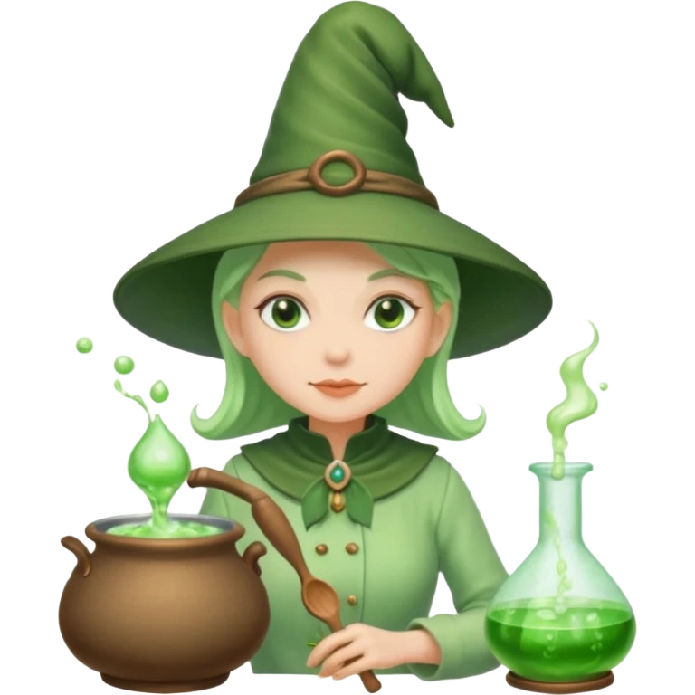green witch cooking potion emoji
