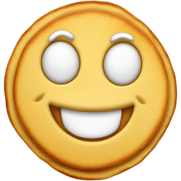 Laughing pancake emoji