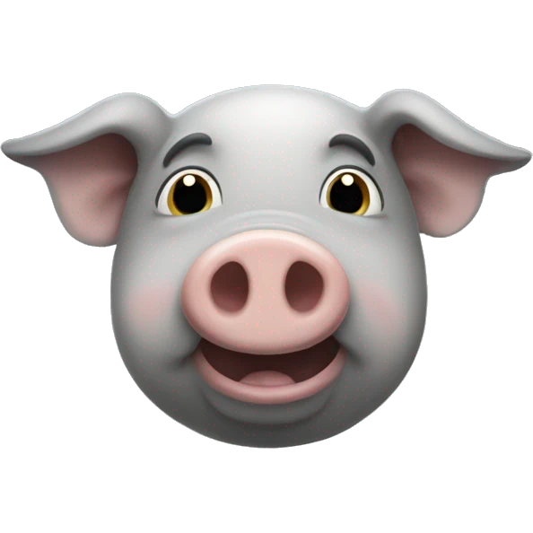 Grey pig challenge  emoji