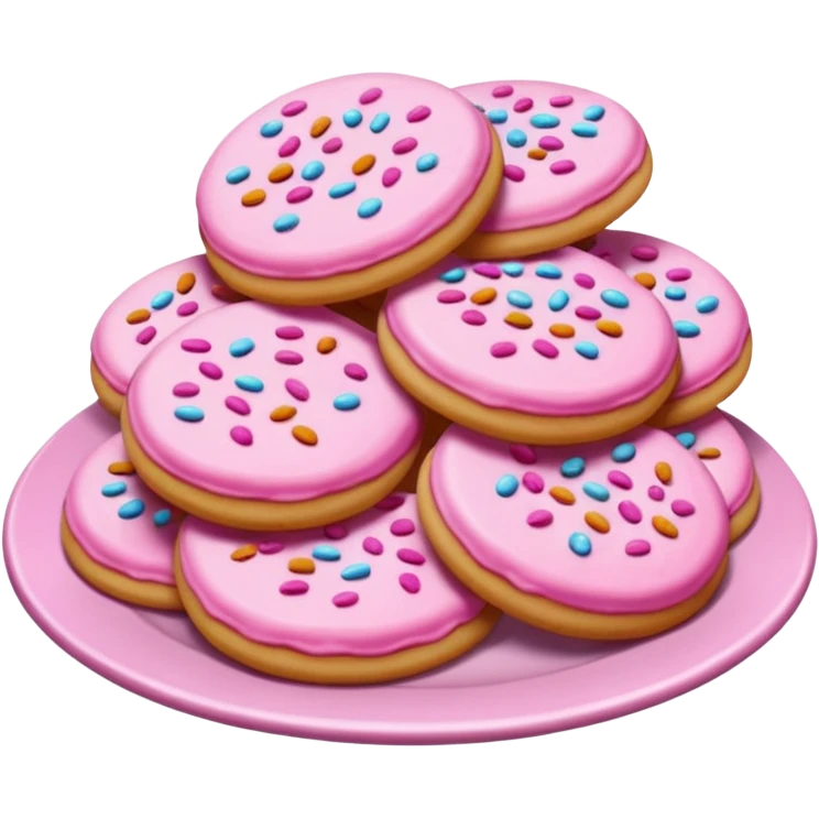 Natale rosa, biscotti estetico  emoji