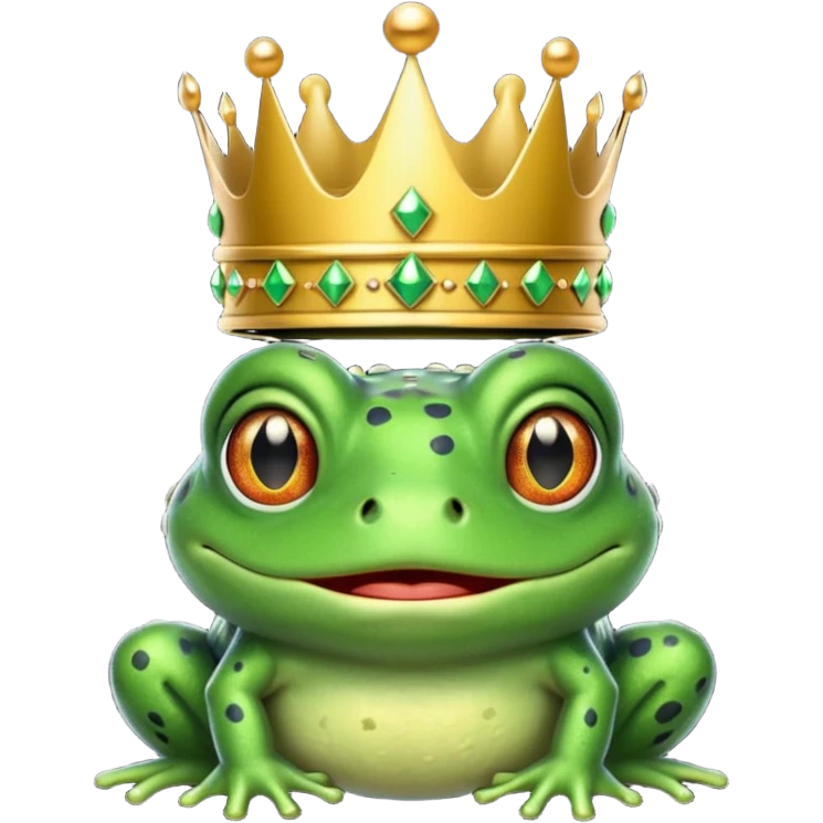 frog king with crown emoji
