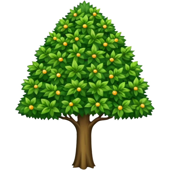 tree and trimmed tree emoji