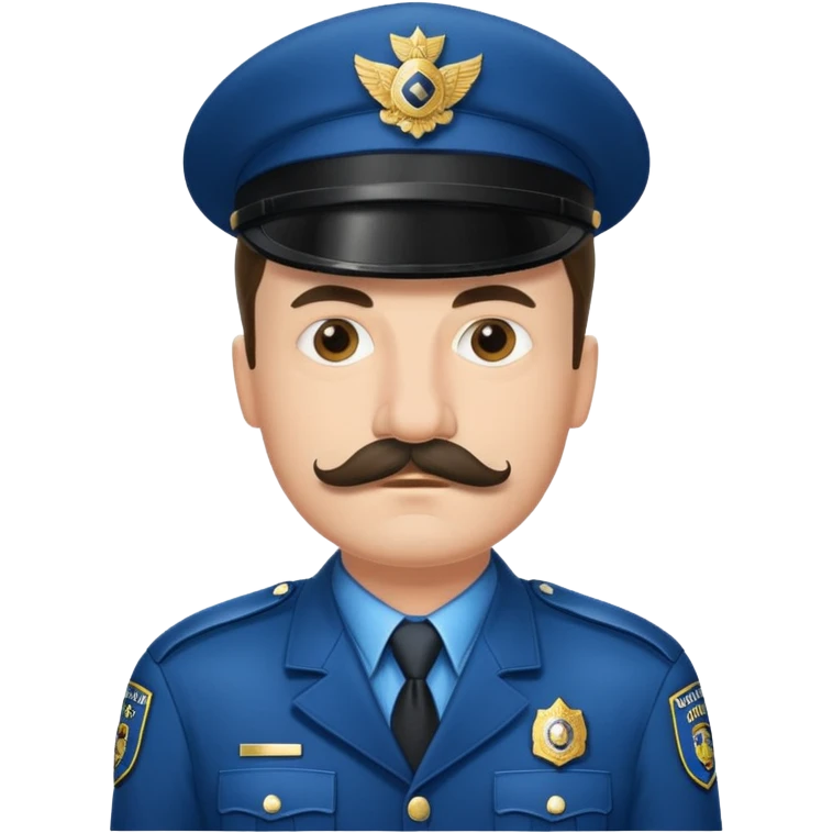 policeman with hitler moustache emoji