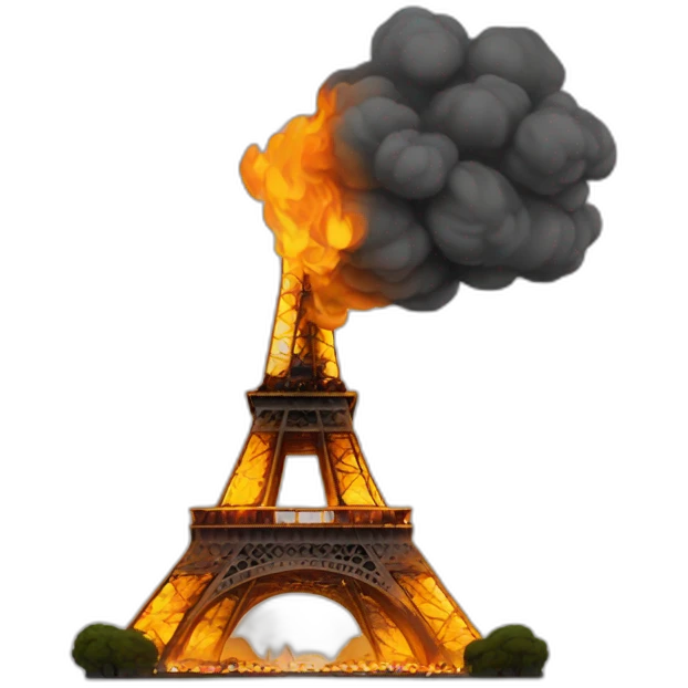 Paris en feu emoji