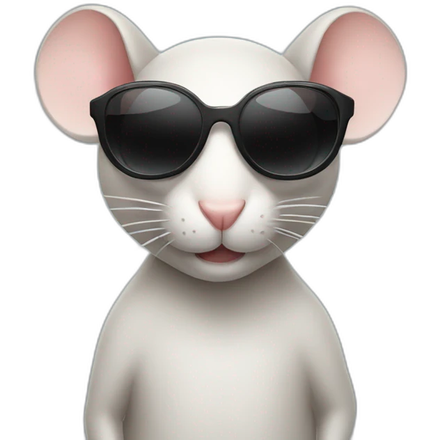 Mouse wearing sunglasses emoji