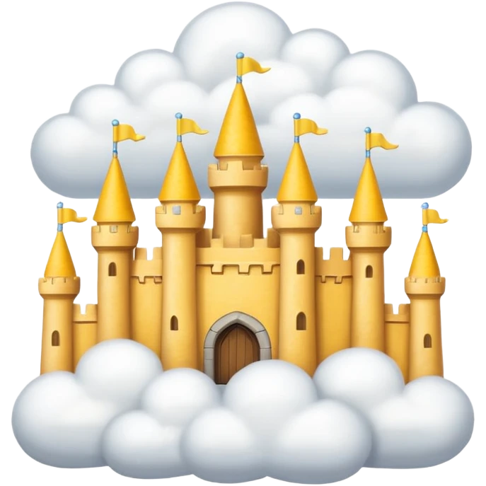 cloud yellow castle emoji