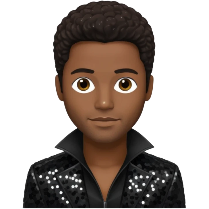Eric Benét with dark brown hair, black sequin outfit emoji