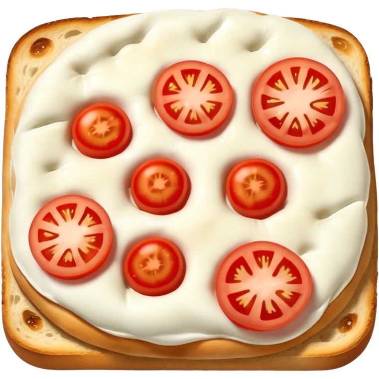 Focaccia with mozarella and tomato  emoji