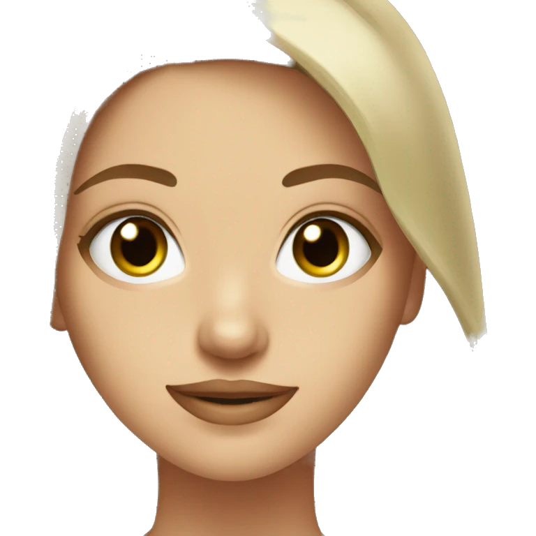 beautiful girl green eyes light brown haie emoji