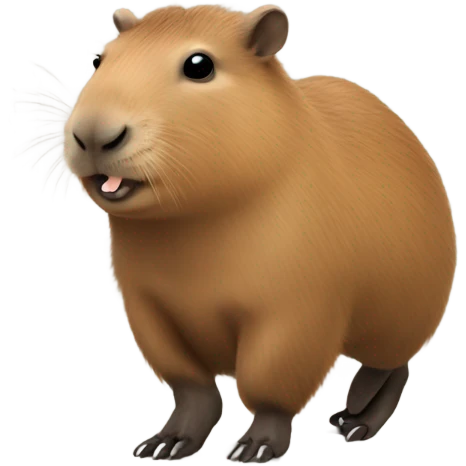 Capybara wearing tap dance shoes  emoji