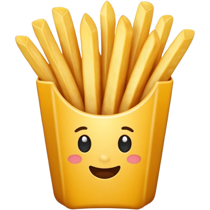 French fries without any smiley on it emoji