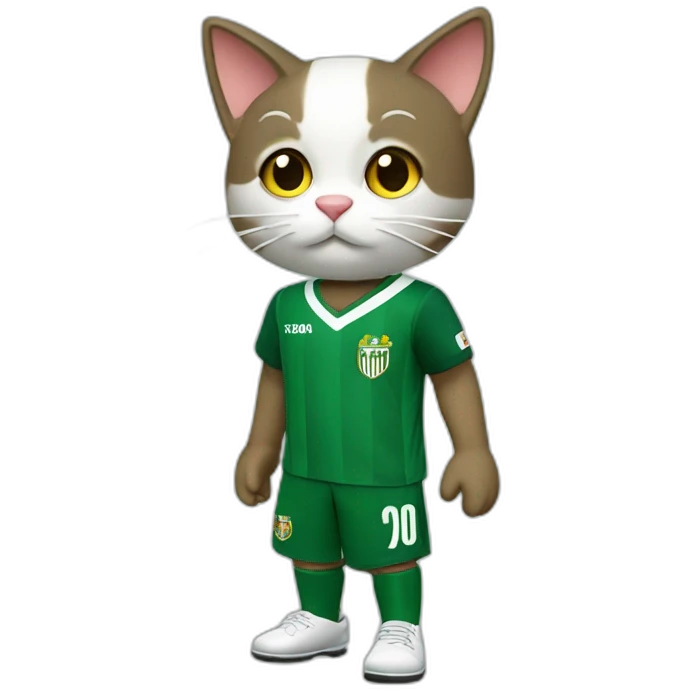 Gato vestido del Betis emoji