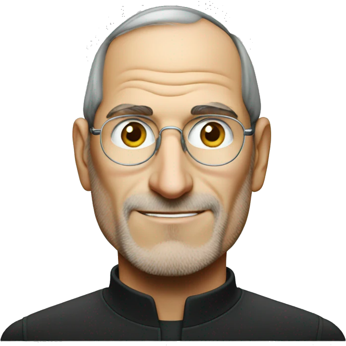 steve jobs with apple emoji