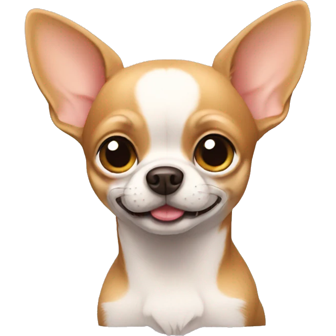 Chihuahua wearing shows emoji