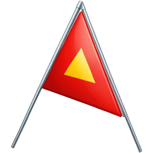 Red flag triangle emoji