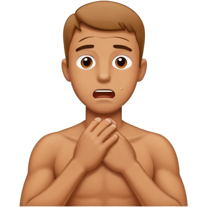 Guy choking him self emoji