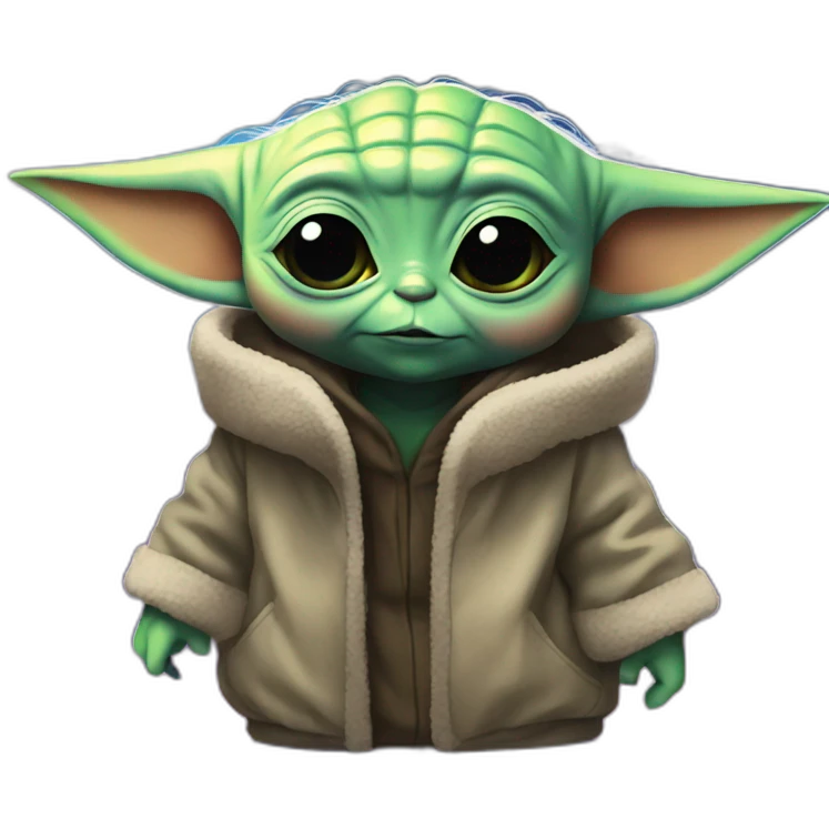 baby yoda at a rave emoji