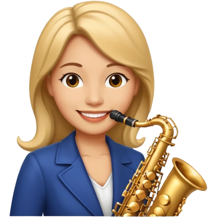 woman Swing jazz musician playing saxophone emoji