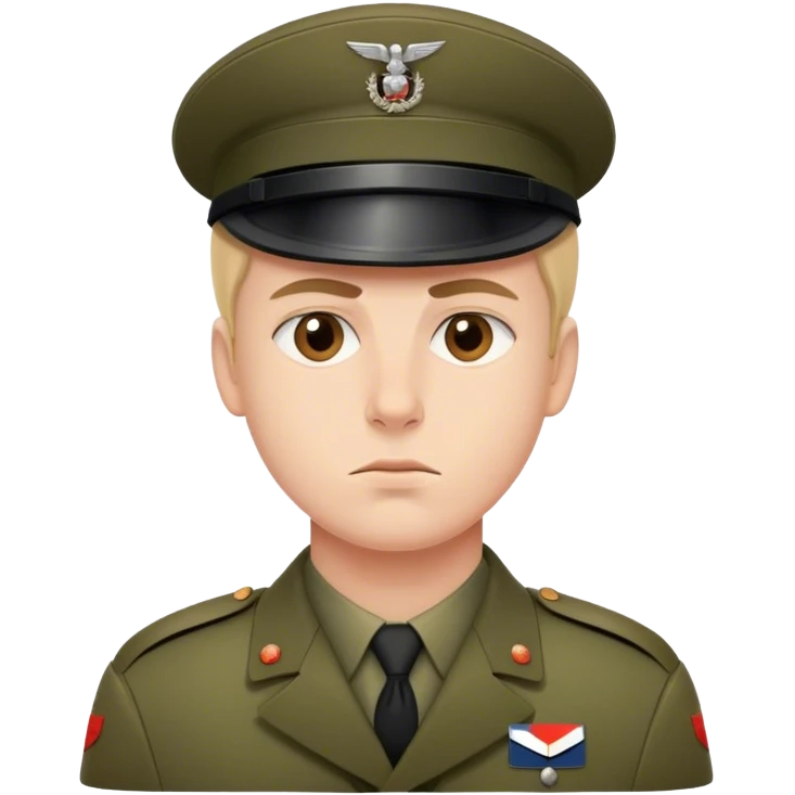 photorealistic serious french soldier emoji