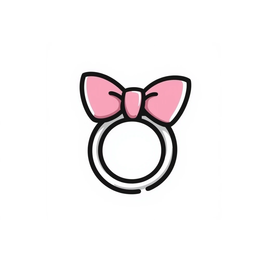 A pink diamond ring in a bow shape, similar to the reference image emoji