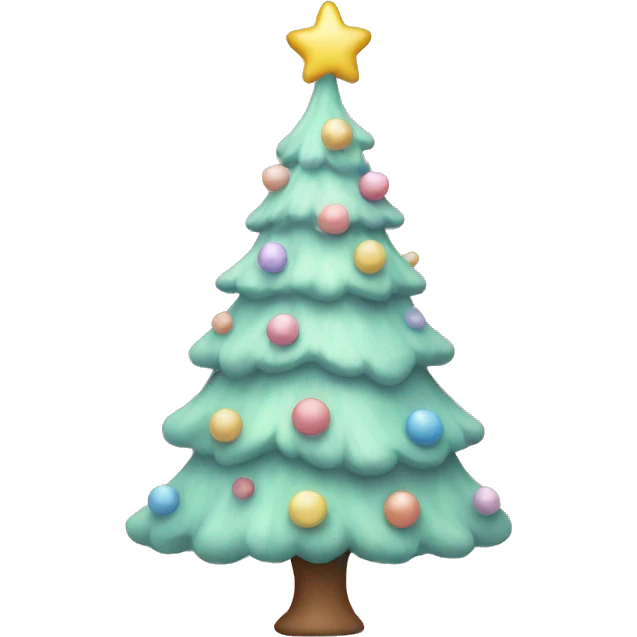 Pastel Christmas tree emoji